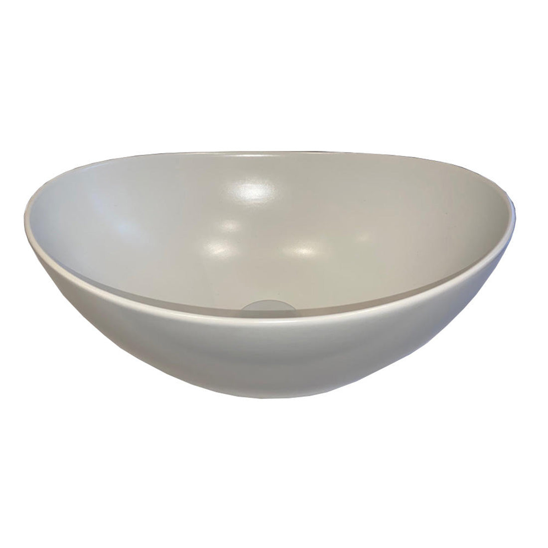 Argent Grace Neu Counter Top Free Form Basin No Tap Hole Oval White Cook And Bathe