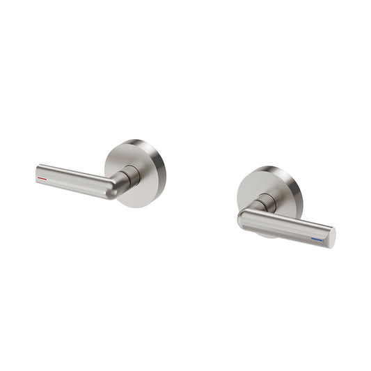 Phoenix Vivid Slimline Plus Lever Wall Top Assemblies 15mm Extended Spindles Brushed Nickel