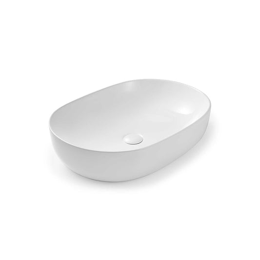 Seima Arko 600 Ceramic Above Counter Basin Large Super Ellipse White Gloss