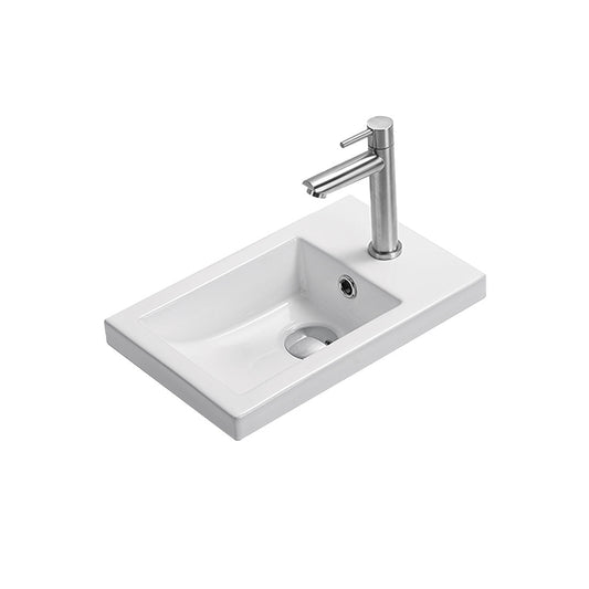 Seima Plati 245 Ceramic Inset Basin White Gloss