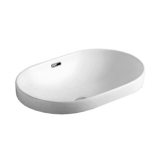 Seima Arko 605 Ceramic Inset Basin Super-Ellipse White