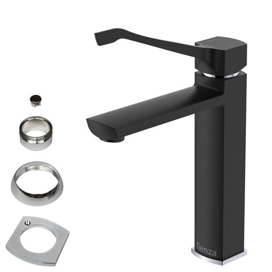 Fienza Koko Care Medium Basin Mixer, Matte Black