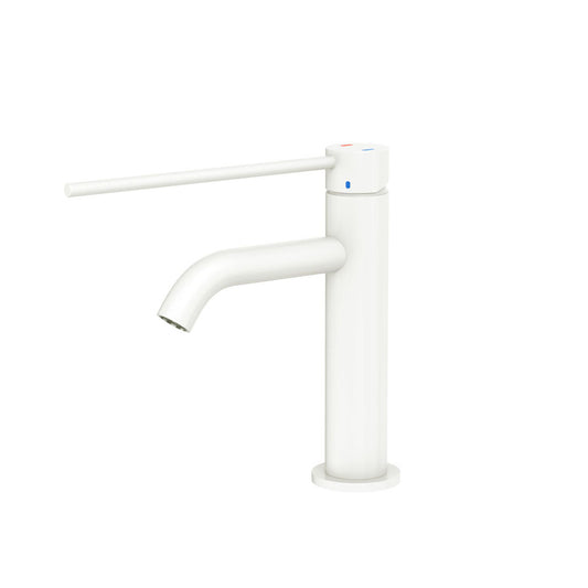 Fienza Kaya Care Basin Mixer, Matte White