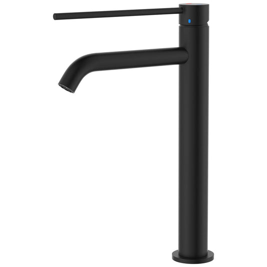 Fienza Kaya Care Tall Basin Mixer, Matte Black