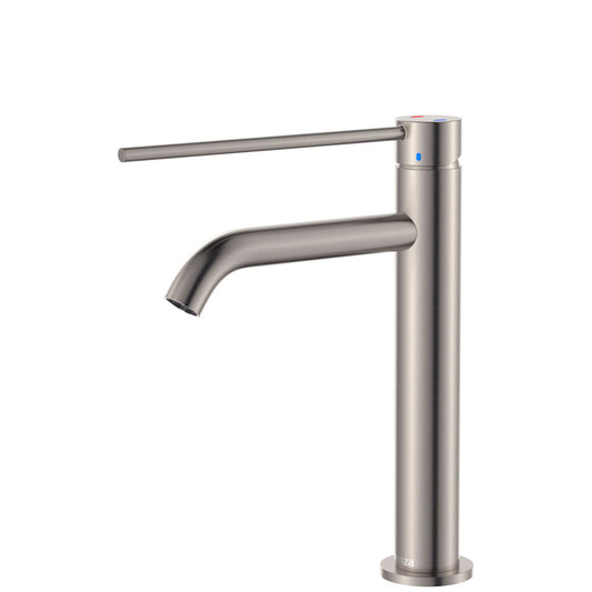 Fienza Kaya Care Medium Basin Mixer, Brushed Nickel