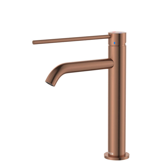 Fienza Kaya Care Medium Basin Mixer, Brushed Copper