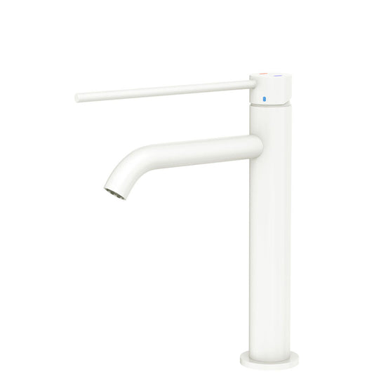 Fienza Kaya Care Medium Basin Mixer, Matte White