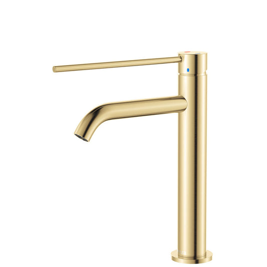 Fienza Kaya Care Medium Basin Mixer, Urban Brass