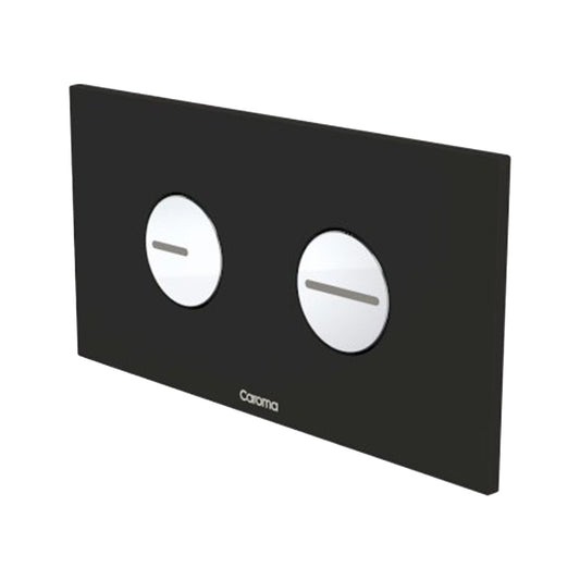 Caroma Invisi Series II Dual Flush Plate & Buttons (Plastic) | Round | Black