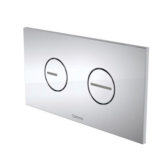 Caroma Invisi Series II Dual Flush Plate & Buttons (Plastic) | Round | Chrome