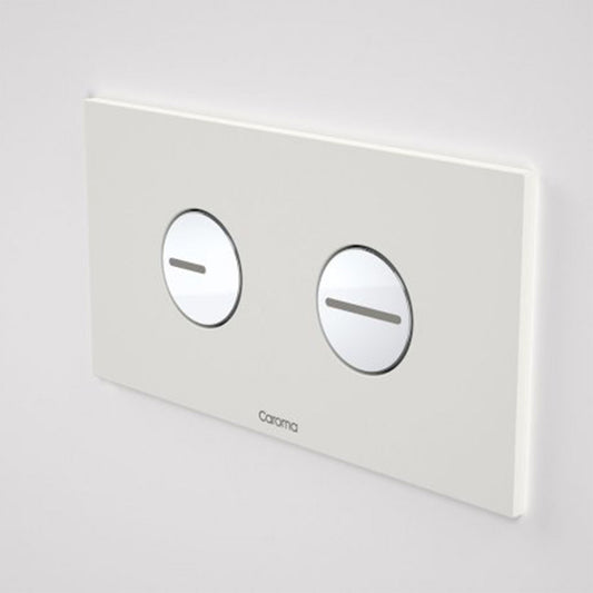 Caroma Invisi Series II Dual Flush Plate & Buttons (Plastic) | Round | White