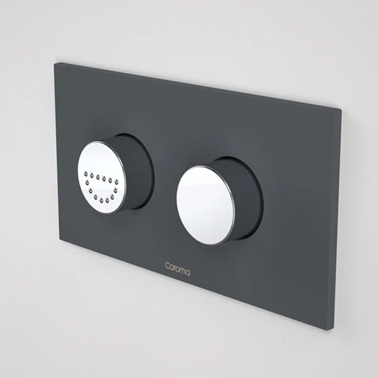 Caroma Invisi Series II Dual Flush Plate & Raised Care Buttons (Plastic) | Round | Afternoon Daze