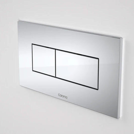 Caroma Invisi Series II Dual Flush Plate & Buttons (Metal) | Rectangle | Chrome