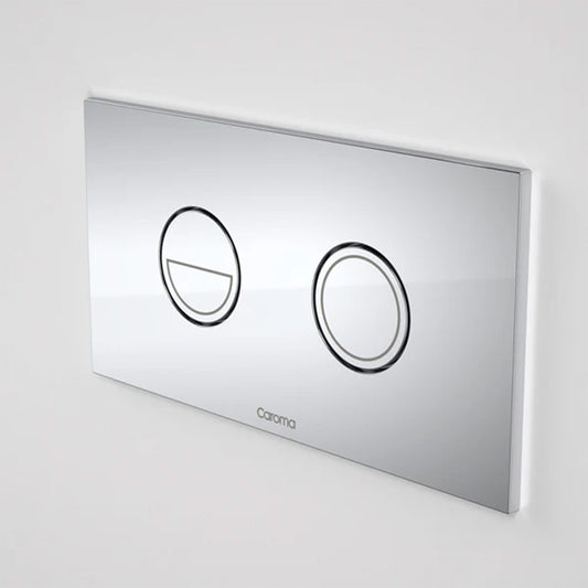 Caroma Invisi Series II Dual Flush Plate & Buttons (Metal) | Round | Chrome