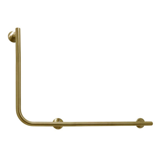 Argent Advantage Designer 90 Degree Rail | Right Hand | Brushed Gold | 600 x 960mm