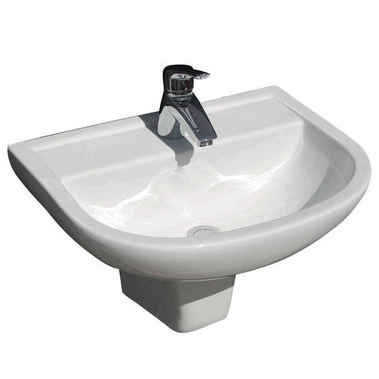 Fienza RAK x500 Wall Basin with Integral Shroud, 3 Tap Hole