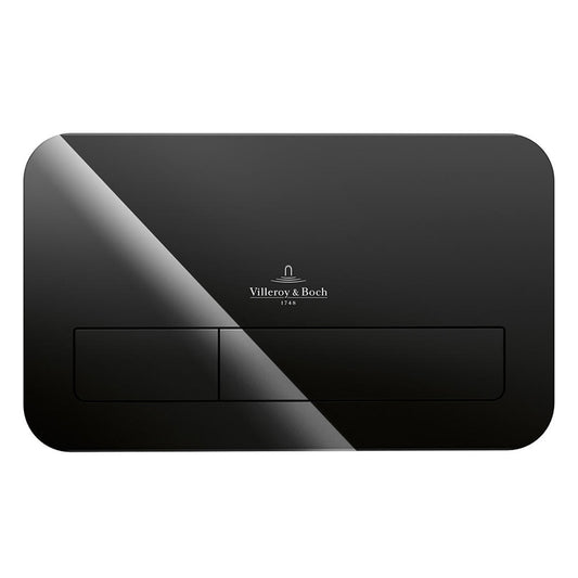 Villeroy And Boch Viconnect M200 Flush Plate | Glossy Black Glass