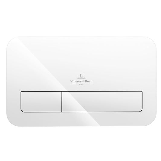 Villeroy And Boch Viconnect M200 Flush Plate | Glossy White Glass