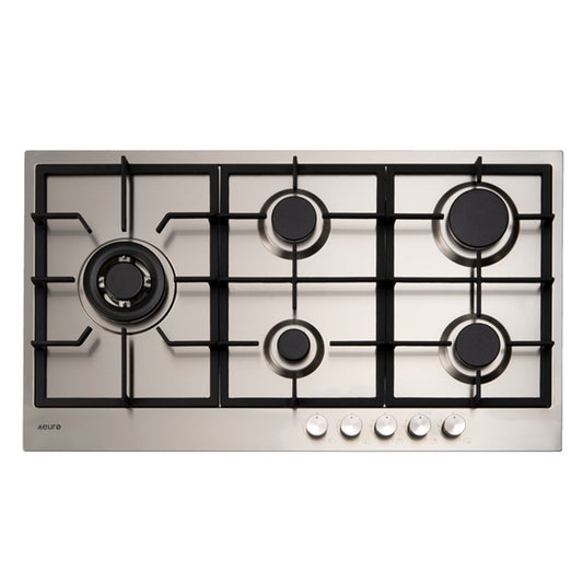 Euro Appliances Gas Slim Line Cooktop 90cm Stainless Steel