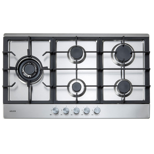 Euro Appliances Gas Cooktop 90cm Stainless Steel