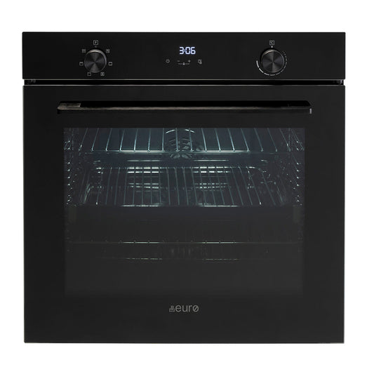 Euro Appliances Pyrolytic Multifunction Oven Black 60cm