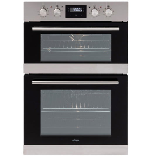 Euro Appliances Electric Double Oven | Black Glass And Stainless Steel | 60cm