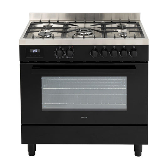 Euro Appliances Dual Fuel Freestanding Oven 90cm Black