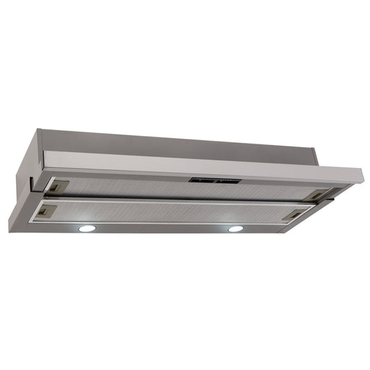 Euro Appliances Slide Out Rangehood 90cm Stainless Steel