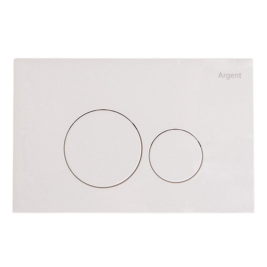 Argent Grace Flush Plate | Round | Mechanical | White