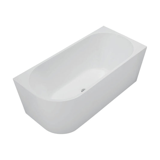 Fienza Isabella Left-Hand Acrylic Corner Bath, Matte White, 1500mm