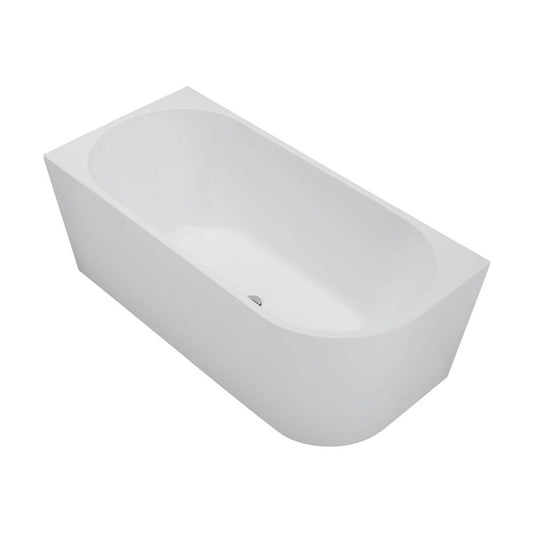 Fienza Isabella Right-Hand Acrylic Corner Bath, Matte White, 1500mm