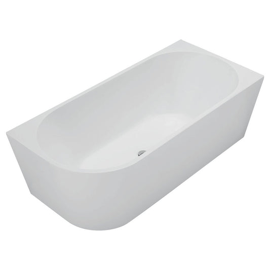 Fienza Isabella Left-Hand Acrylic Corner Bath, Matte White, 1700mm