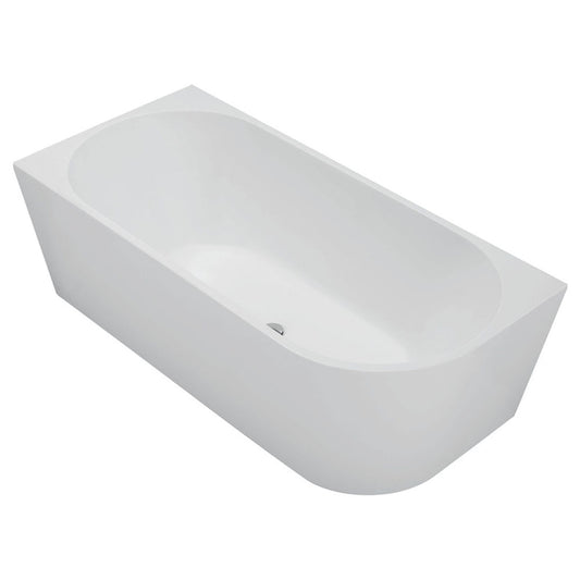 Fienza Isabella Right-Hand Acrylic Corner Bath, Matte White, 1700mm