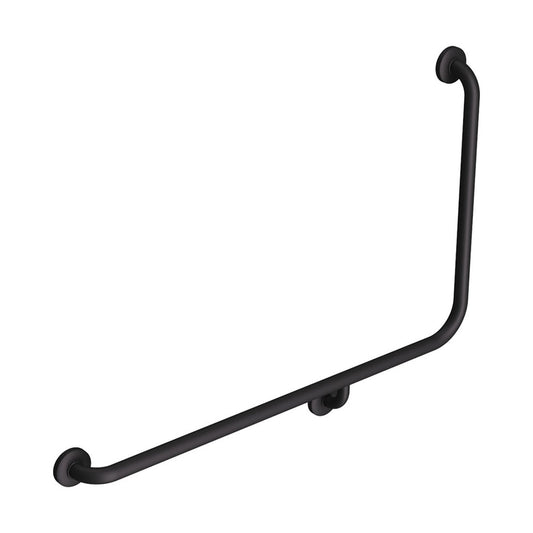 Fienza 90° Accessible Left-Hand Grab Rail, Matte Black