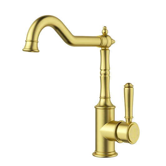 Ikon Clasico Sink Mixer Brushed Gold