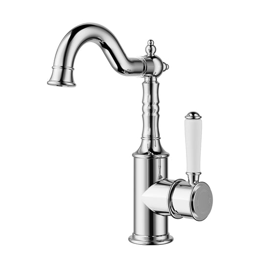 Ikon Clasico Basin Mixer Ceramic Handle Chrome