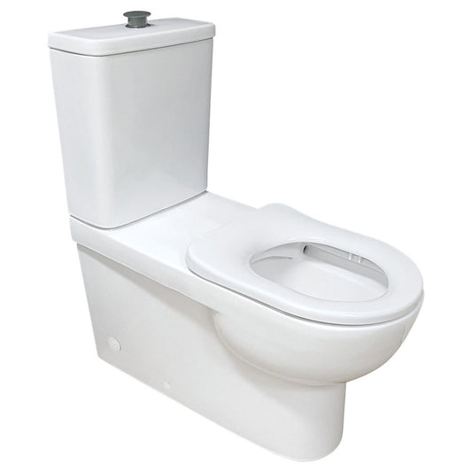 Fienza Stella Care Back-to-Wall Toilet Suite, White Seat, S-Trap, Top Inlet