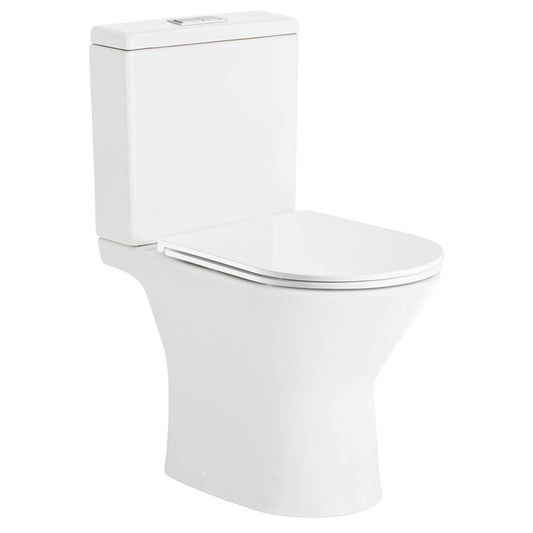 Fienza Chica Close-Coupled Toilet Suite, Slim Seat, Skew Trap