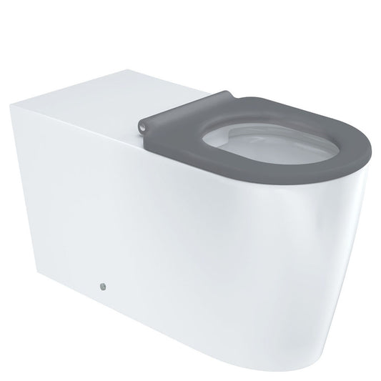 Fienza Isabella Care Wall-Faced Toilet Suite, Grey Seat, S-Trap