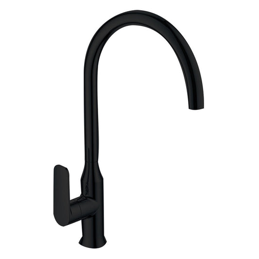 Argent Pace Gooseneck Kitchen Mixer Matte Black