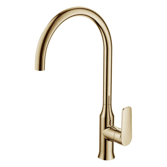 Argent Pace Gooseneck Kitchen Mixer Brushed Gold