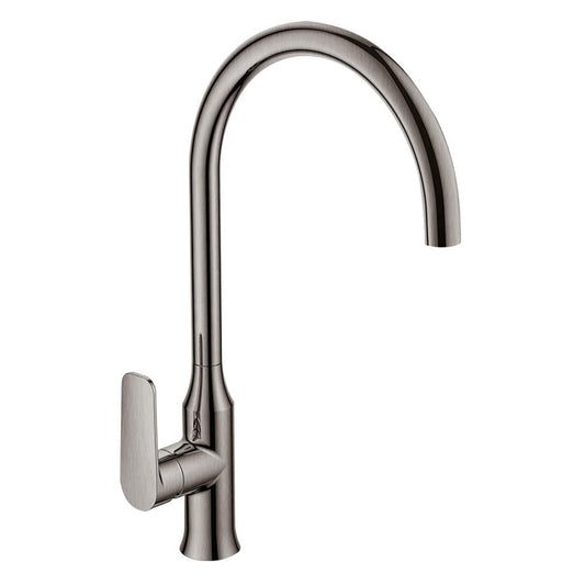 Argent Pace Gooseneck Kitchen Mixer Brushed Nickel