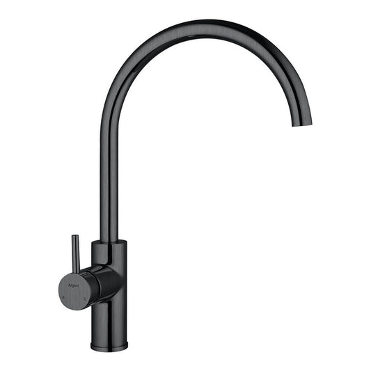 Argent Grace Gooseneck Kitchen Mixer Gun Metal