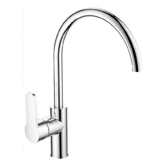 Argent Mirra Gooseneck Kitchen Mixer Chrome