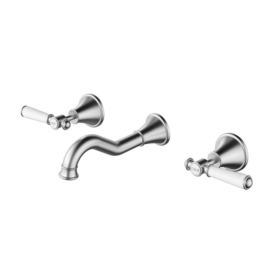 Ikon Clasico Bath Set Brushed Nickel - Ceramic Handle