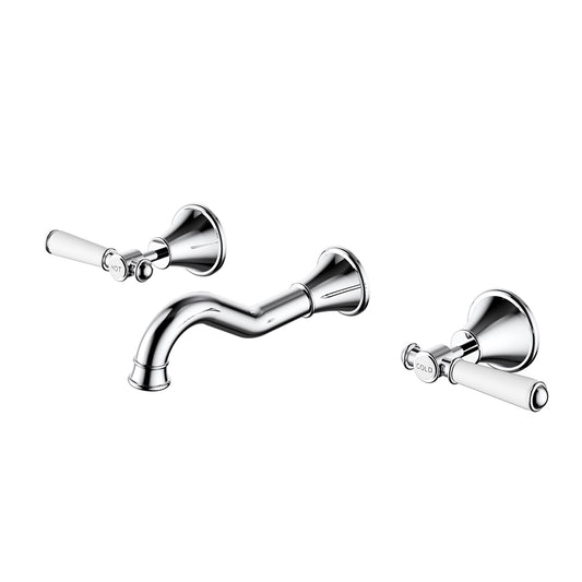 Ikon Clasico Bath Set Chrome - Ceramic Handle