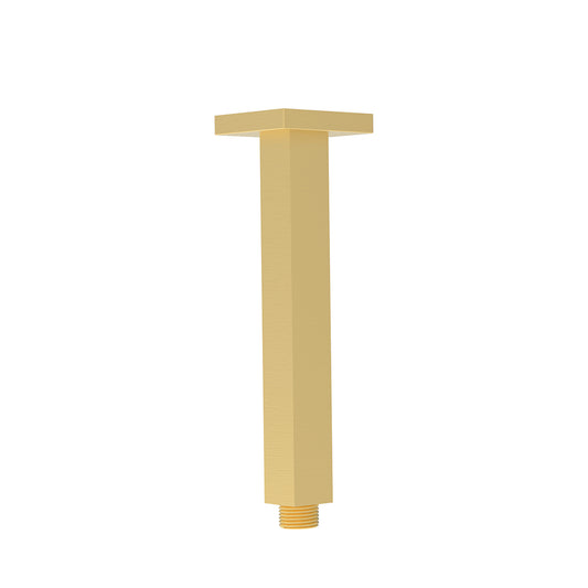 Cuadro Square Vertical Shower Arm 310mm Brushed Gold