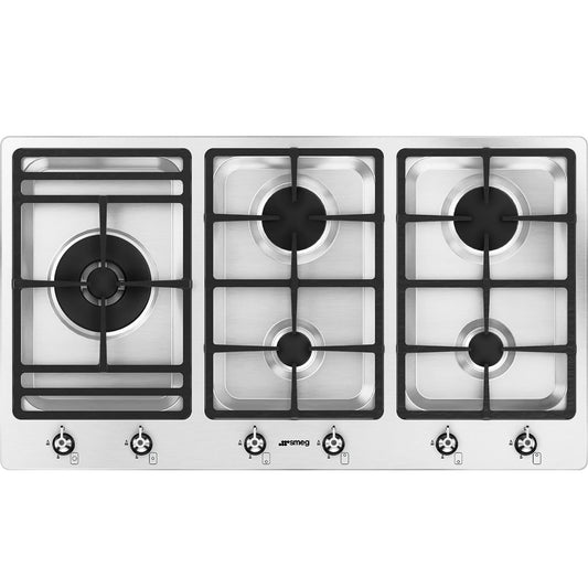 Smeg Classic 5 Burner Gas Cooktop Ultra-Low Stainless Steel 90cm