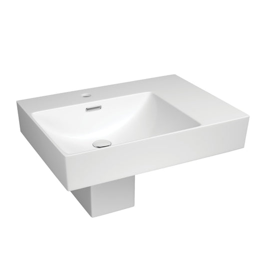 Fienza Tono Care Wall Basin with Integral Shroud, Left Bowl