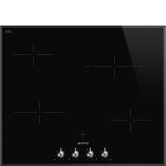 Smeg Hob Classic 4 Burner Electric Cooktop Black 60cm